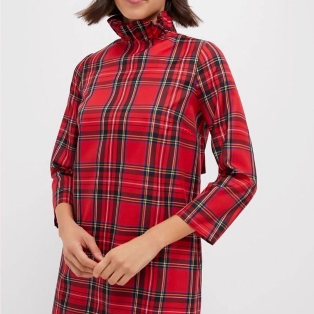 Red Plaid Ruffle Dress - Picture 3 of 6